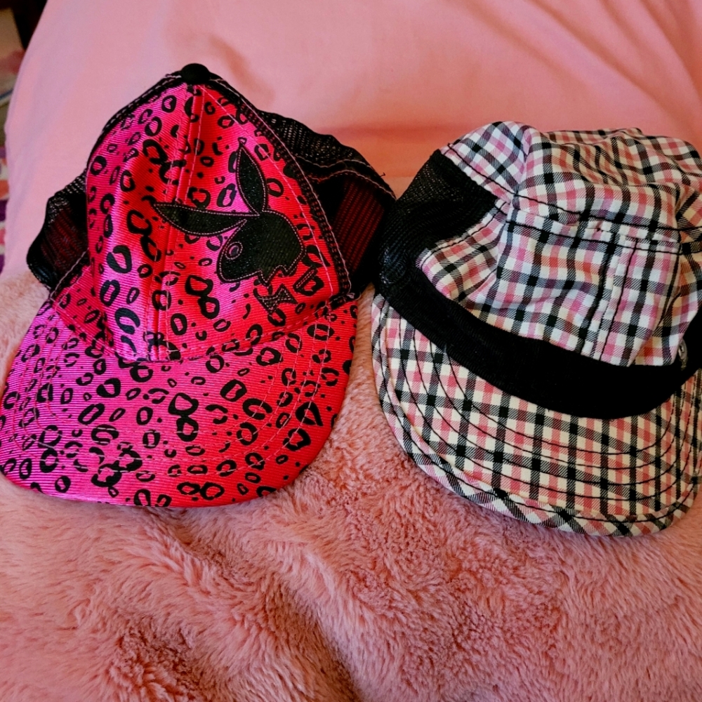 2 playboy hats